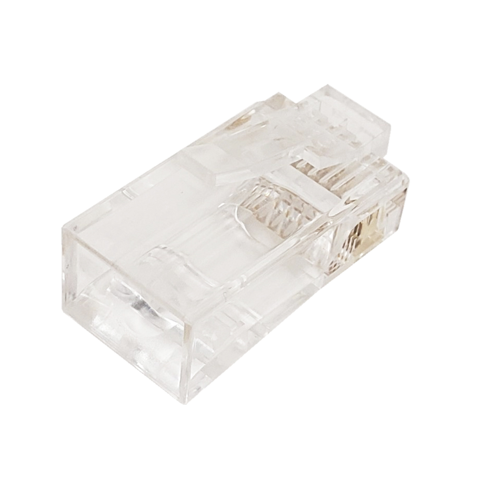 RJ45 CAT5E PASS-THROUGH SOLID OR STRANDED CONNECTORS (50/BAG)