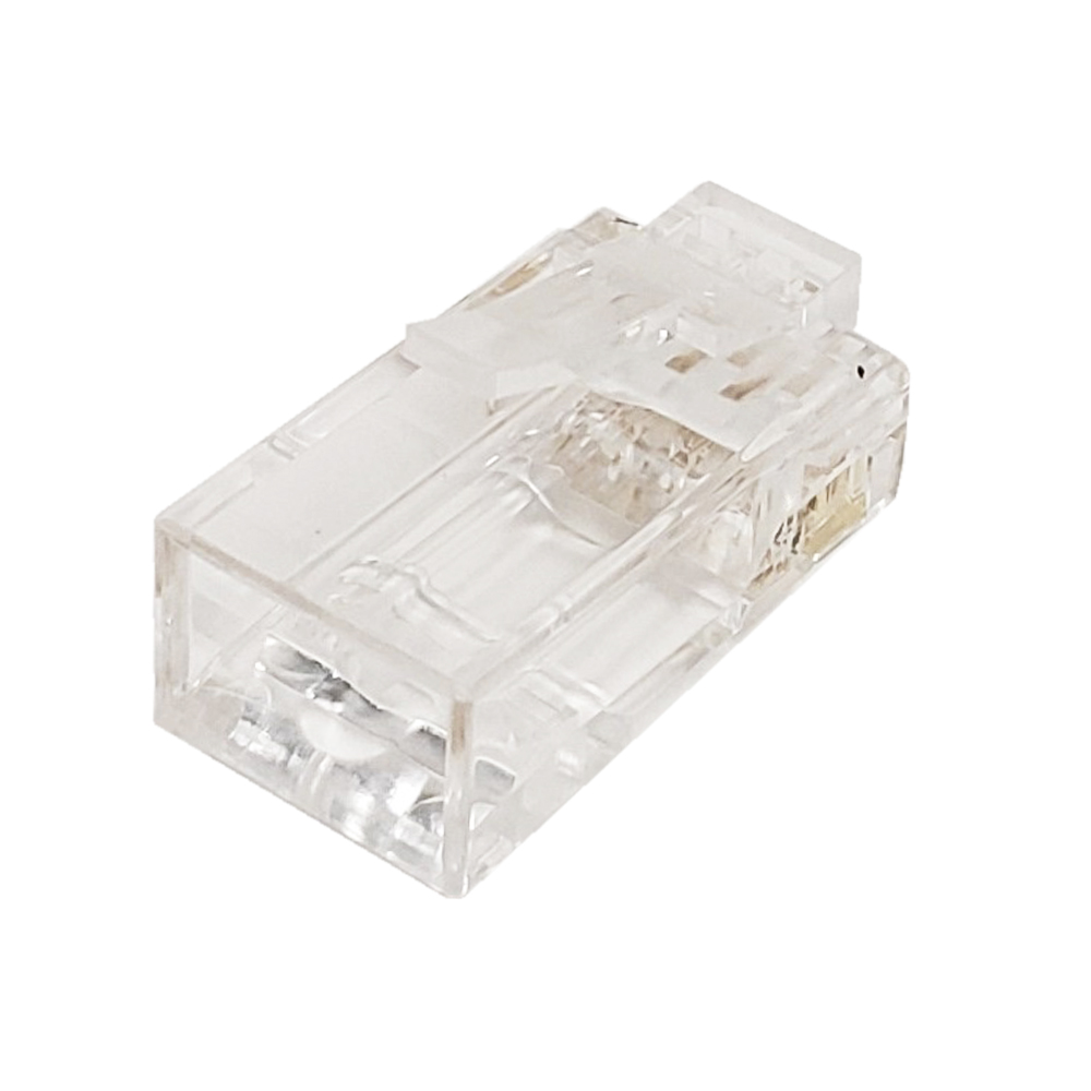 RJ45 CAT6 PASS-THROUGH SOLID OR STRANDED CONNECTOR (50/BAG)