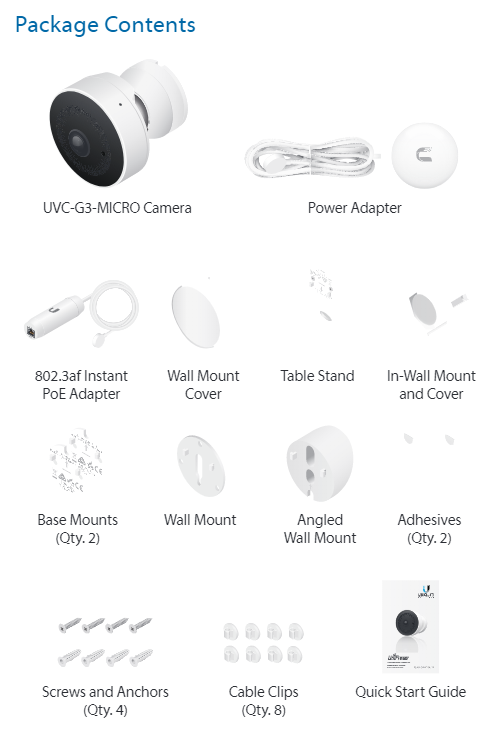 unifi g3 micro camera