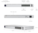 UBIQUITI UNIFI GEN2 16-PORT 8 POE+ 2 SFP GIGABIT SWITCH (42W)