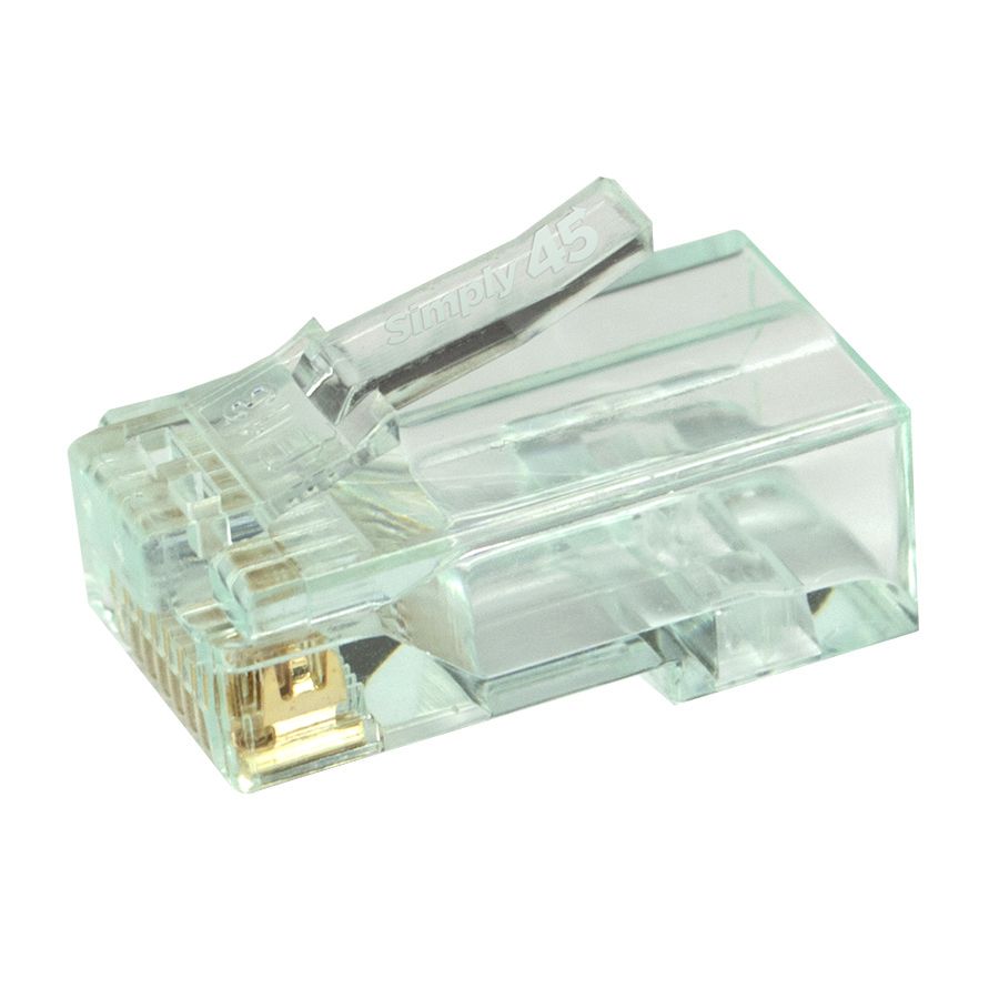 SIMPLY45 PASS THROUGH GREEN TINT - CAT6 UTP - 100PC JAR