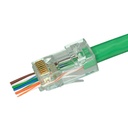 SIMPLY45 PASS THROUGH GREEN TINT - CAT6 UTP - 100PC JAR