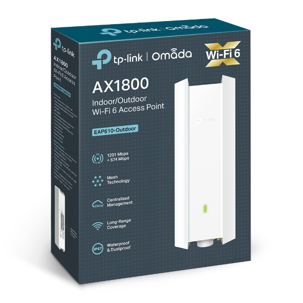 TP-LINK OMADA EAP610-OUTDOOR DUAL BAND IEEE 802.11 A/B/G/N/AC/AX 1.80 GBIT/S WIRELESS AP