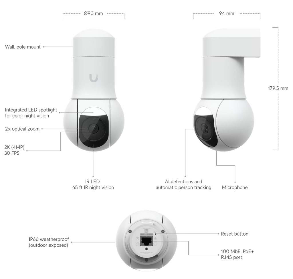 UBIQUITI UNIFI VIDEO CAMERA G5 2K PTZ