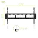 KANTO FIXED LOW PROFILE TV MOUNT 55-120"