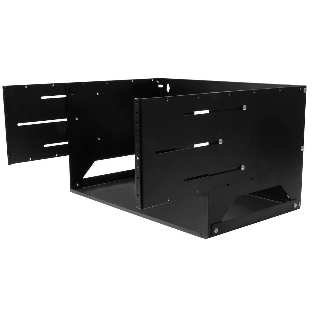 STARTECH 2-POST 4U OPEN FRAME WALL MOUNT NETWORK RACK WITH BUILT-IN SHELF & ADJUSTABLE DEPTH