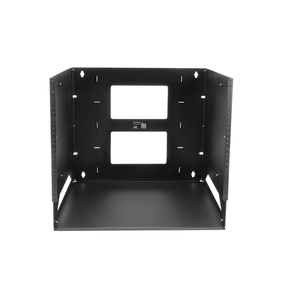 STARTECH 2-POST 8U OPEN FRAME WALL MOUNT NETWORK RACK WITH BUILT-IN SHELF & ADJUSTABLE DEPTH