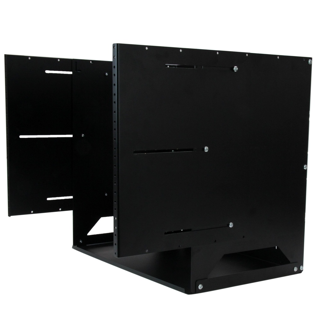 STARTECH 2-POST 8U OPEN FRAME WALL MOUNT NETWORK RACK WITH BUILT-IN SHELF & ADJUSTABLE DEPTH