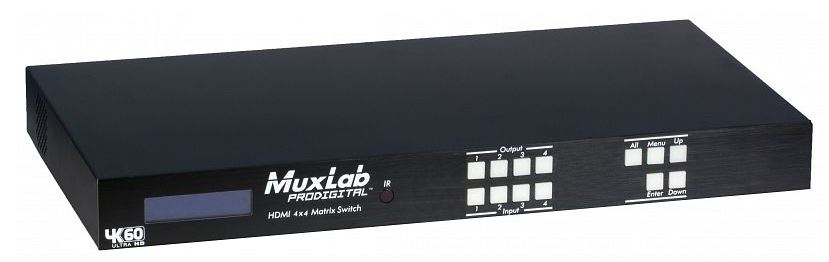 MUXLAB HDMI 4X4 MATRIX SWITCH, 4K/60