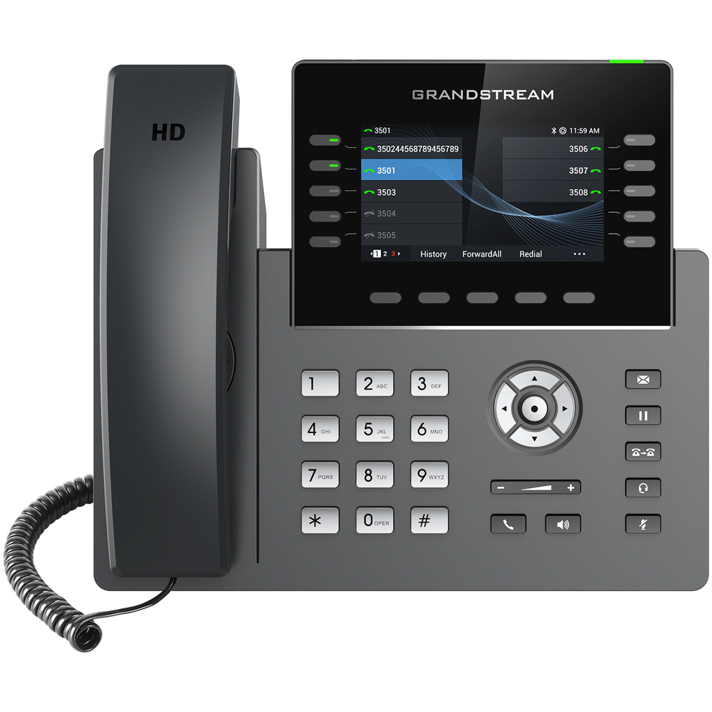 GRANDSTREAM 10 LINE VOIP PHONE (5 SIP) W/ BLUETOOTH & WI-FI