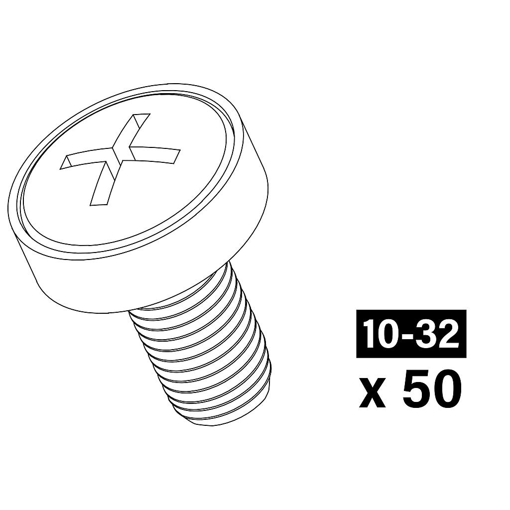 MAINFRAME 10-32 RACK SCREWS (50/BAG)