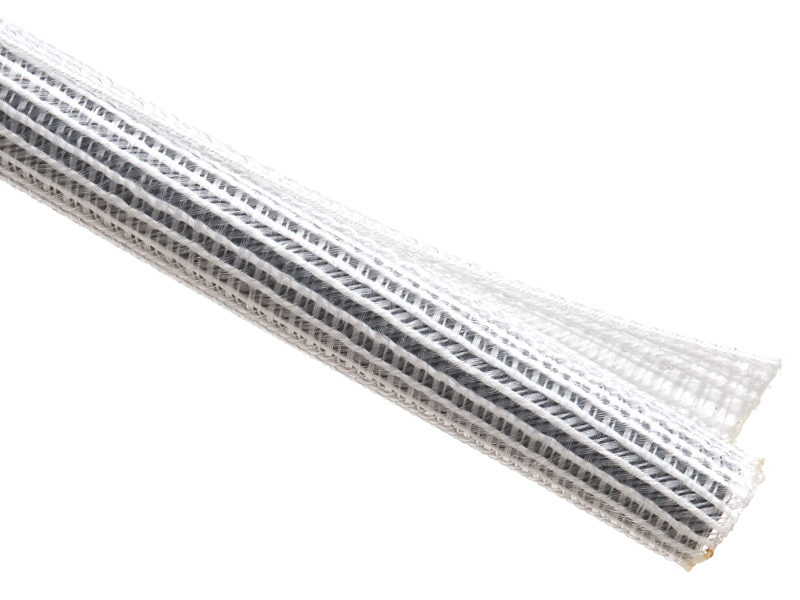 TECHFLEX F6 SPLIT WRAP BRAIDED SLEEVING 1" - 50' WHITE