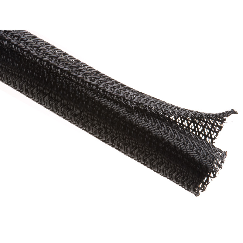 TECHFLEX F6 SPLIT WRAP BRAIDED SLEEVING 2" - 50' BLACK