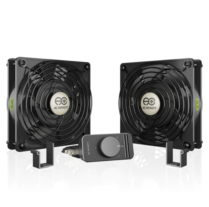 AC INFINITY DUAL AXIAL S1225D, MUFFIN 120V AC COOLING FAN, DUAL 120MM X 120MM X 25MM