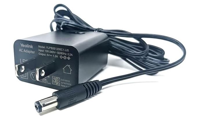 YEALINK AC ADAPTER 100V AC 240V AC INPUT 5V DC/1.20A OUTPUT