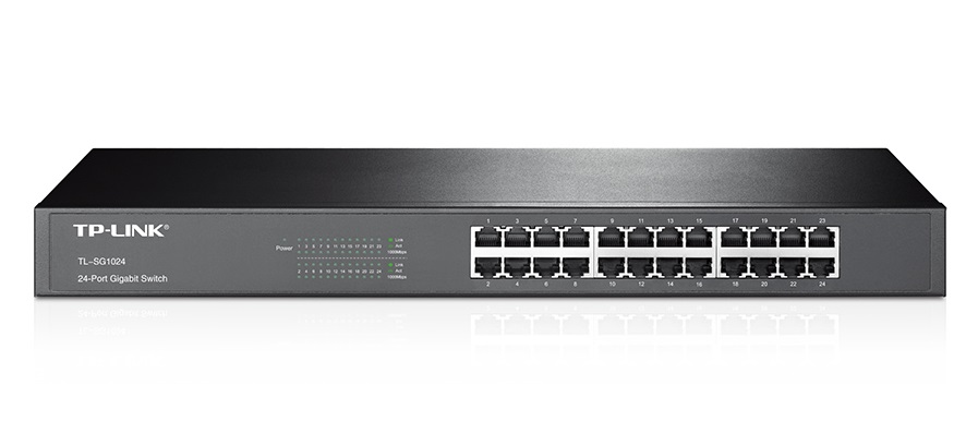 TP-LINK 24-PORT 10/100/1000Mbps GIGABIT ETHERNET SWITCH METAL