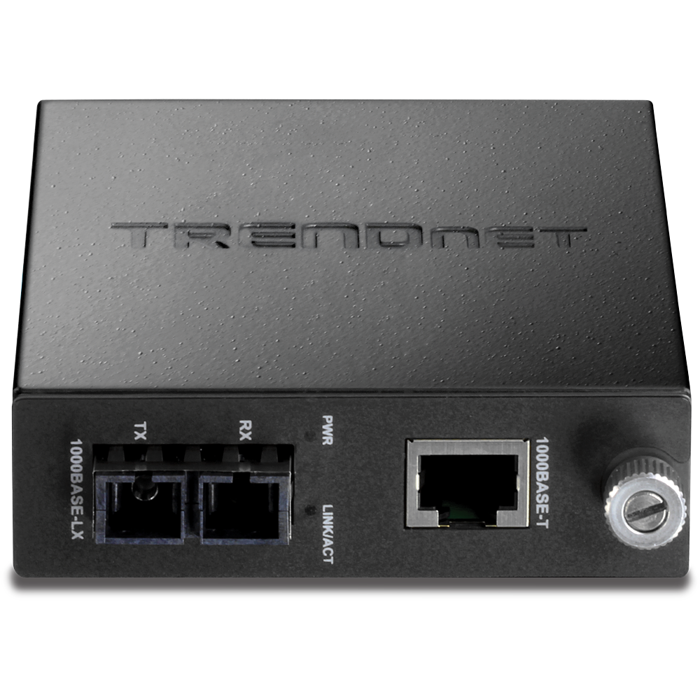 TRENDNET GIGABIT SINGLEMODE FIBER SC TO ETHERNET MEDIA CONVERTER