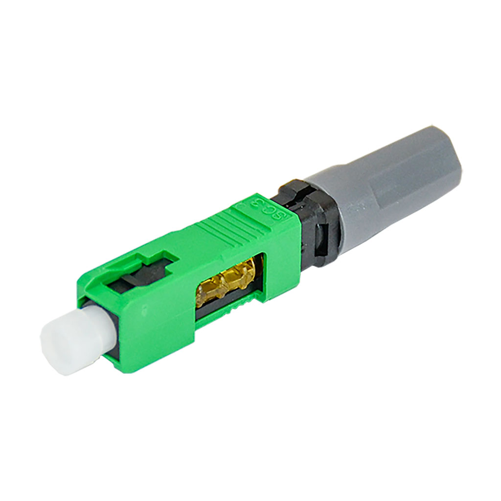 TECHLOGIX SM 250um/900um/2.0mm/3.0mm SC CLICK-ON CONNECTOR - APC (ANGLED)