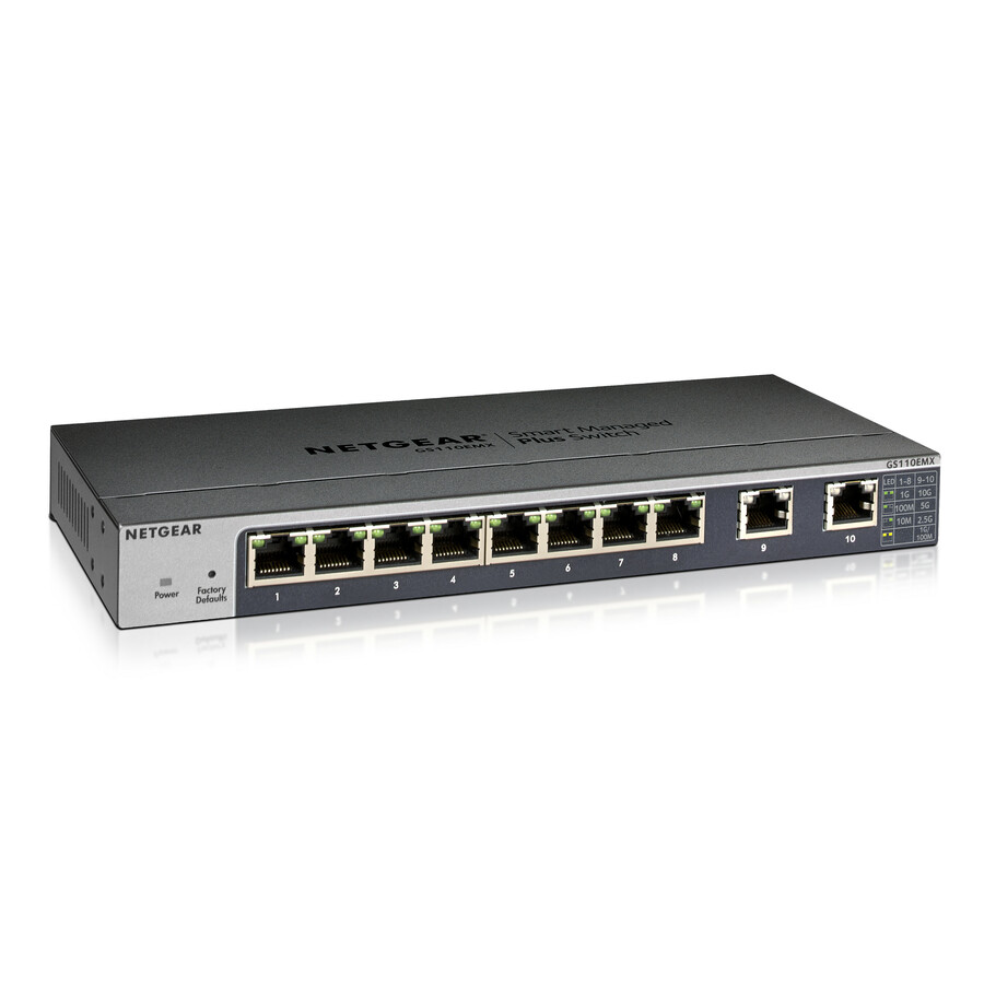 NETGEAR 10 PORT GIGABIT / 10G SMART MANAGED PLUS SWITCH