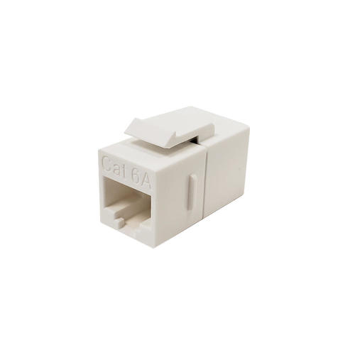 RJ45 CAT6A F/F COUPLER KEYSTONE JACK WHITE