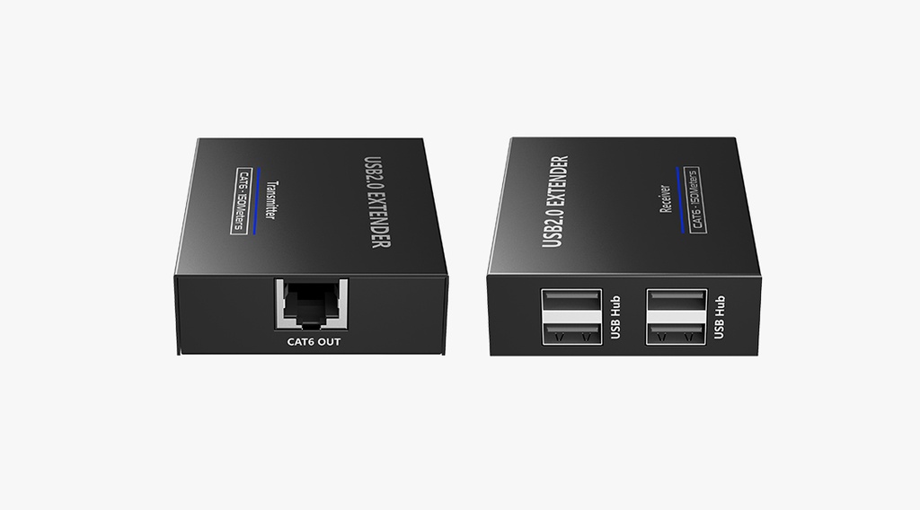 4 PORT USB 2.0 OVER CAT5/6/7 LAN 150' EXTENDER