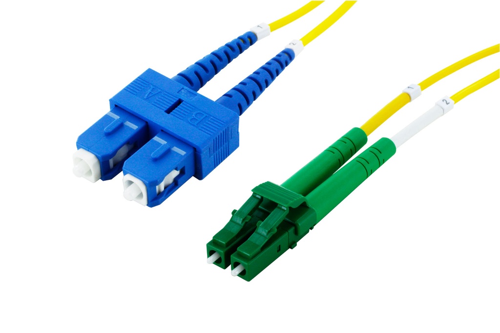 LC/APC-SC SM DUPLEX 9/125 FIBER OPTICAL CABLE