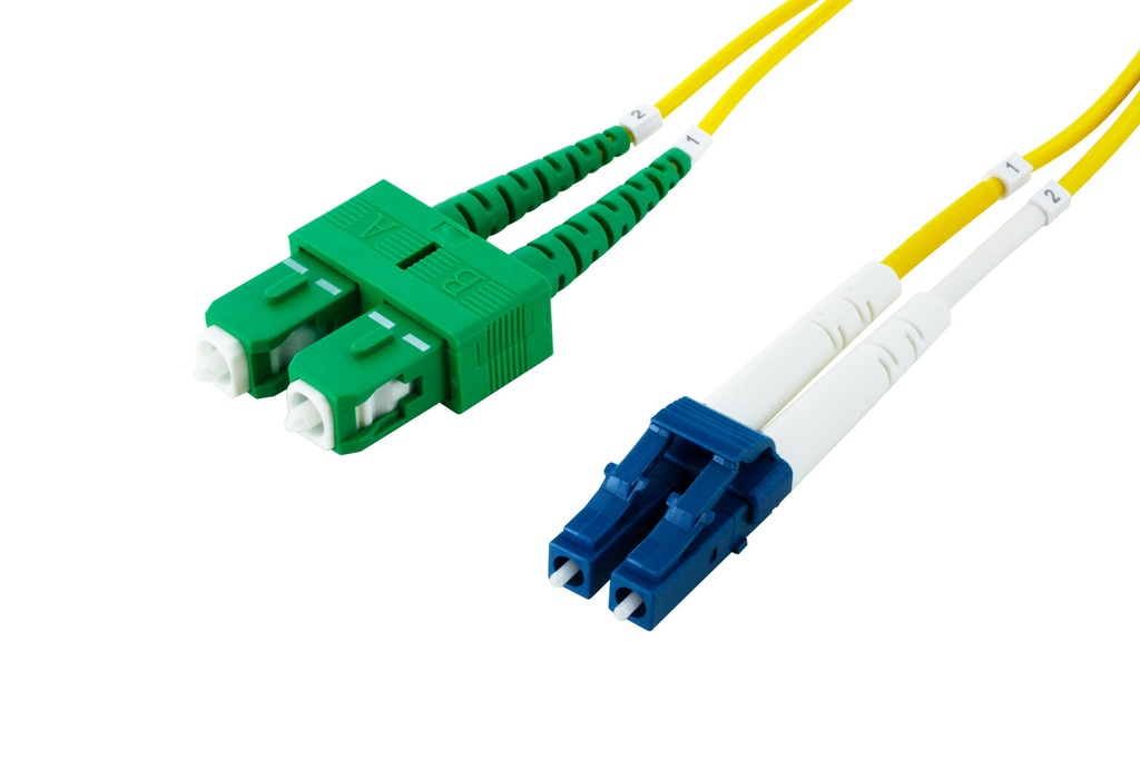 LC-SC/APC SM DUPLEX 9/125 FIBER OPTICAL CABLE