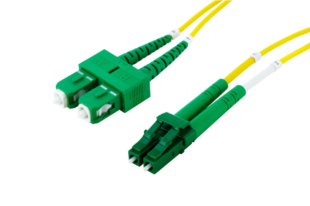 LC/APC-SC/APC SM DUPLEX 9/125 FIBER OPTICAL CABLE