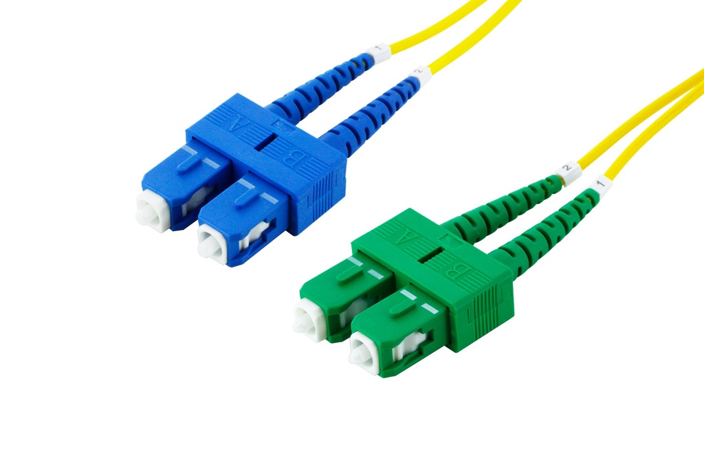 SC-SC/APC SM DUPLEX 9/125 FIBER OPTICAL CABLE