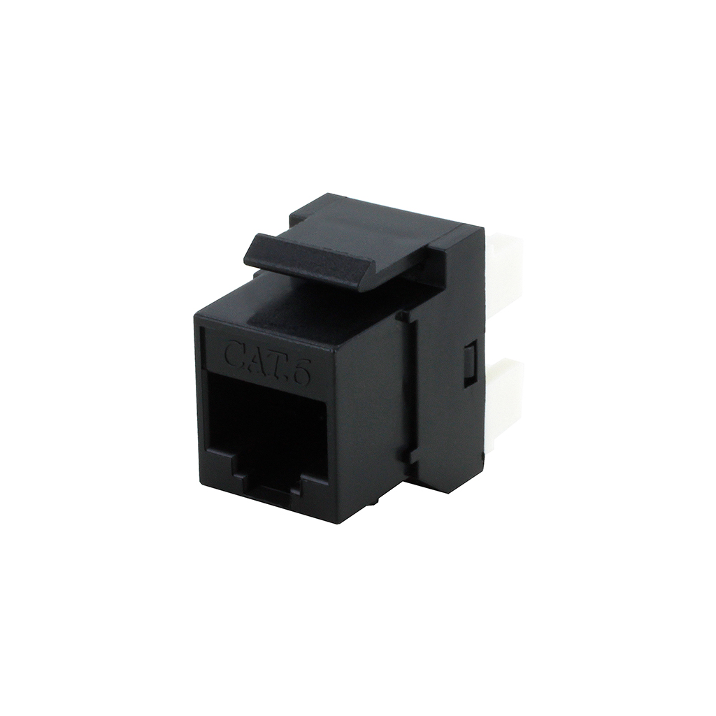 RJ45 CAT6 180° SLIM KEYSTONE JACK (110 PUNCH DOWN)