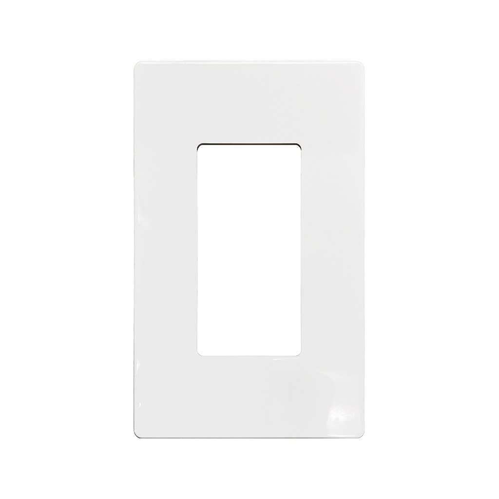 1-GANG DECORA WALL PLATE - WHITE  SCREWLESS