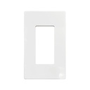 1-GANG DECORA WALL PLATE - WHITE  SCREWLESS