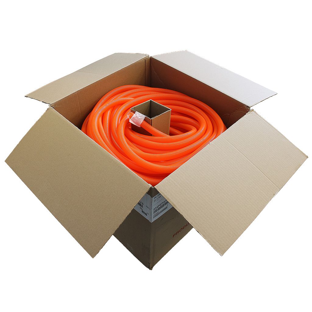 1" SPLIT WIRE CONVOLUTED LOOM ORANGE - 300' (BULK SPOOL)