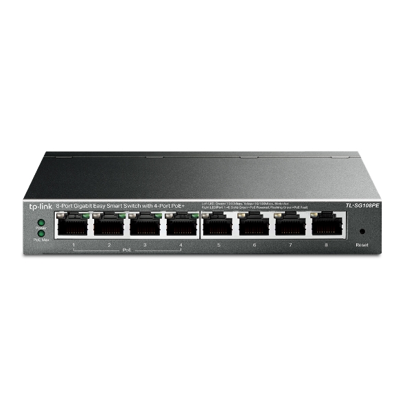 TP-LINK 8-PORT GIGABIT EASY SMART SWITCH WITH 4-PORT POE+