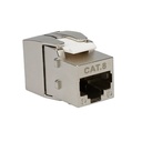 RJ45 CAT8 SHIELDED TOOL LESS KEYSTONE JACK (180°)