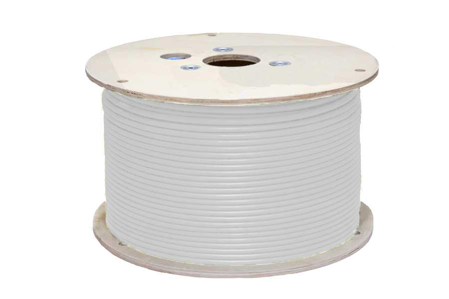 CAT6A 1000' WHITE SOLID SHIELDED F/UTP NETWORK BULK CABLE