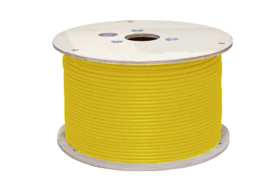 CAT6A 1000' YELLOW SOLID SHIELDED F/UTP NETWORK BULK CABLE