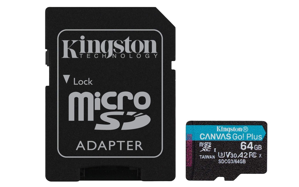 KINGSTON CANVAS GO! PLUS U3 V30 MICROSD 64GB