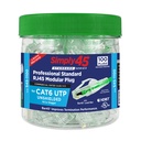 SIMPLY45® CAT6 UNSHIELDED STANDARD SERIES RJ45 MODULAR PLUGS. 100 PC/JAR