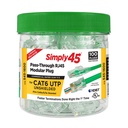 SIMPLY45® CAT6 UNSHIELDED PASS-THROUGH RJ45 MODULAR PLUGS