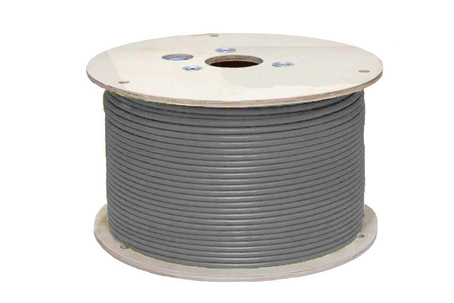 VERTICAL CABLE CAT6A 1000' GREY SOLID SHIELDED F/UTP NETWORK BULK CABLE