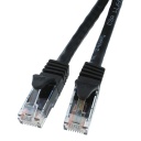 [C6005BK] CAT6 SINGLE UTP NETWORK PATCH CABLE 24AWG (COLORED) (0.5', Black)