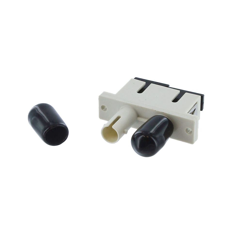 SC-ST F/F MM DUPLEX  PANEL MOUNT PLASTIC FIBER OPTIC ADAPTER