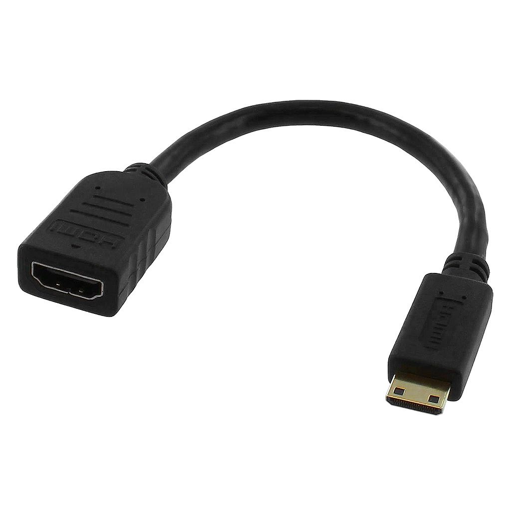 HDMI FEMALE TO MINI HDMI MALE CABLE (8")