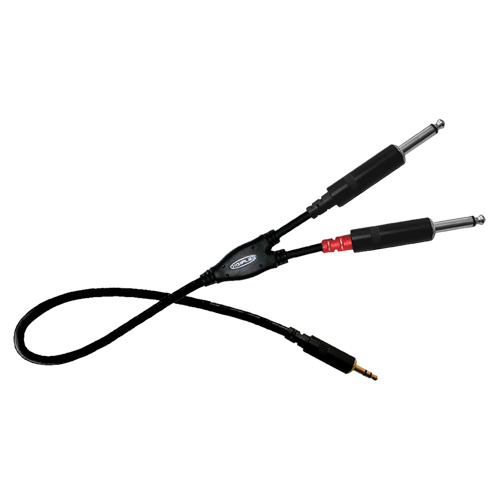 DIGIFLEX 3.5MM MINI TRS PLUG TO TWO 1/4" PLUGS Y-CABLE