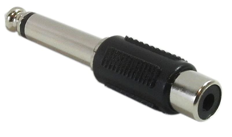 RCA FEMALE JACK TO 1/4" MONO MALE PLUG