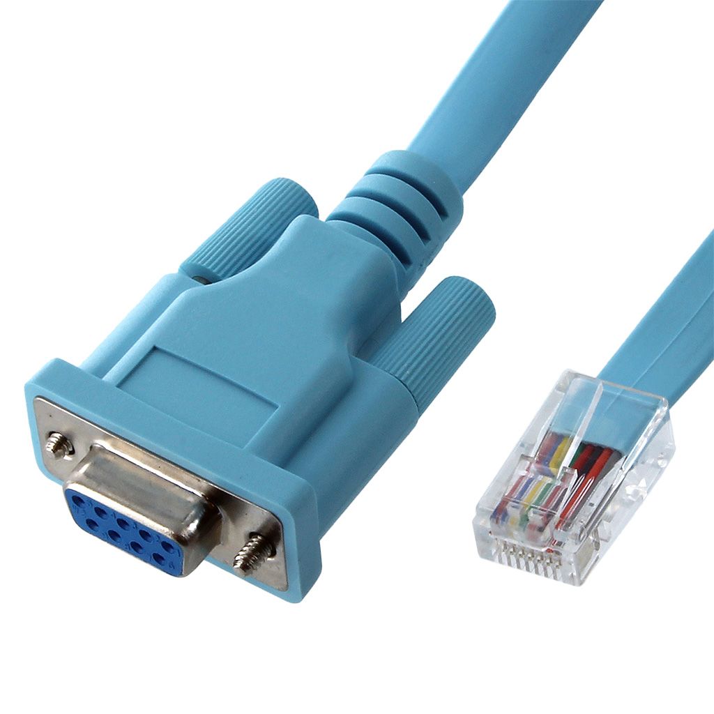 RJ45 MALE TO SERIAL DB9 FEMALE 6' CABLE