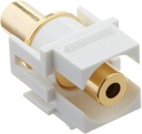 3.5MM STEREO F/F COUPLER KEYSTONE JACK - WHITE 