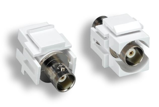 BNC F/F COUPLER KEYSTONE JACK - WHITE