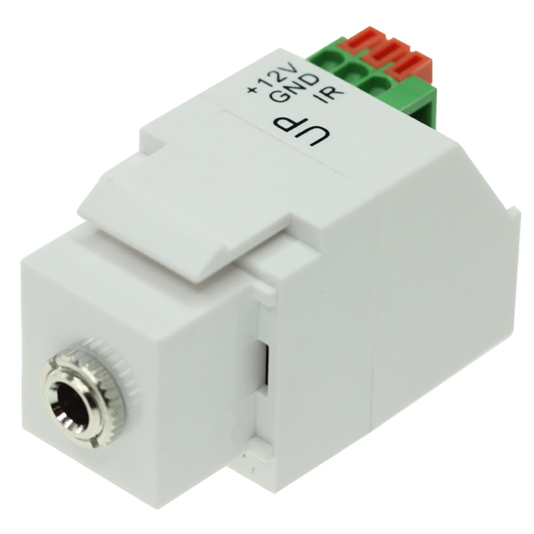 IR RECEIVER 3.5MM/TERMINAL ADAPTER KEYSTONE - WHITE